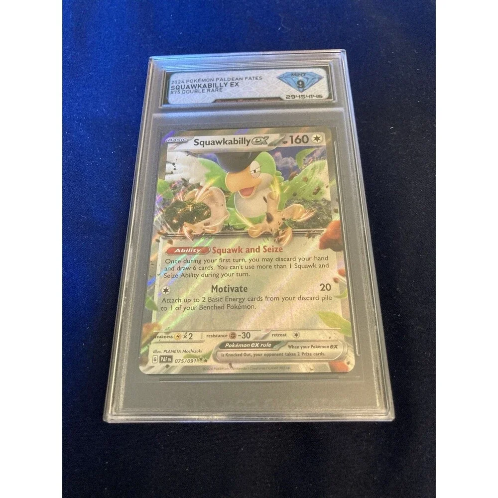 DSG Mint 9 Squawkabilly ex 075/091 SV: Paldean Fates Holo Double Rare
